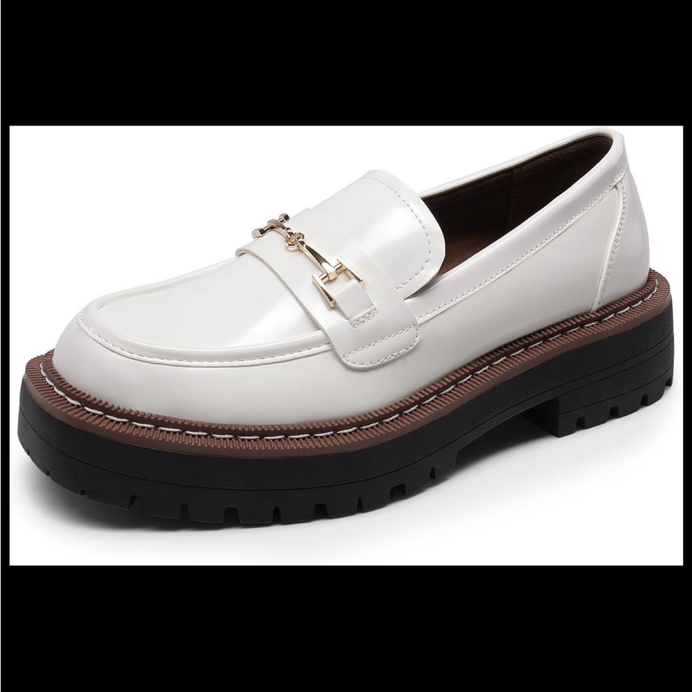 Women’s Platform Chunky Heel Slip-On Loafers Size 6.5–7